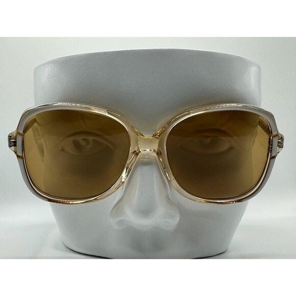 NEW Vintage Oversize Sunglasses | Non RX | Brown/White Plastic Frame | USA Made main image 4